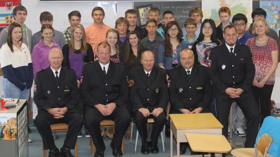 German police visit Cotter classroom