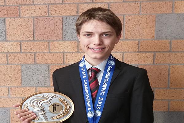 Sophomore Claims State Speech Title