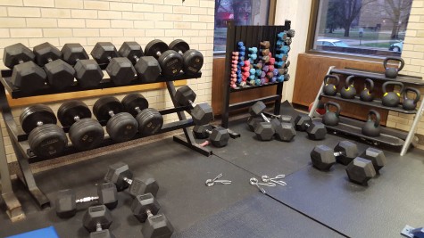 The beautifully organized chaos of misplaced dumbbells. A trail of muscle growth. 