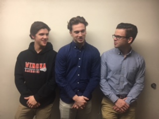 senior LAX players Peter Kauphusman, Henry Reilly, and Andrew Arnold.