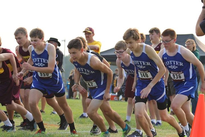 Boys cross country following team leaders