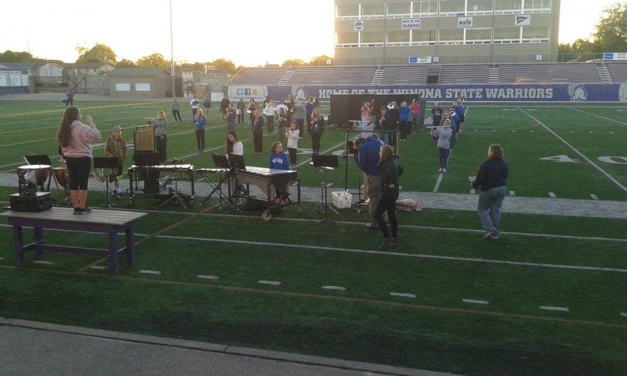 Marching band prepares for Friday