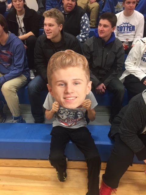 Vanya Schultz as Austin Kerrigan on senior night for boys basketball