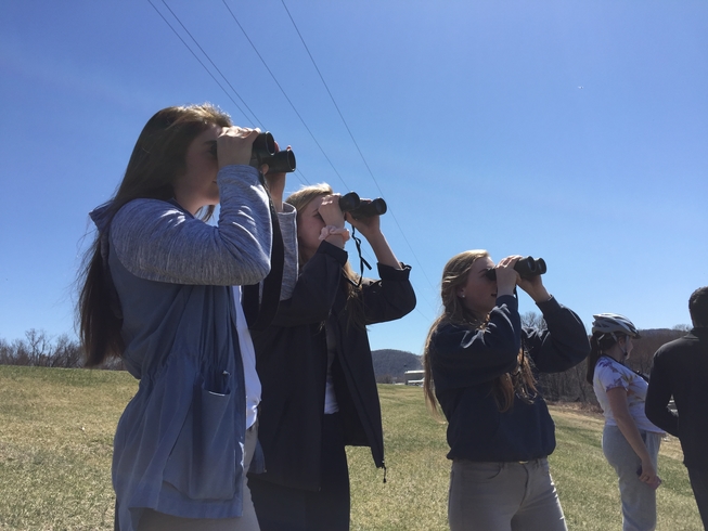 Biking and Birding with Frances's dad