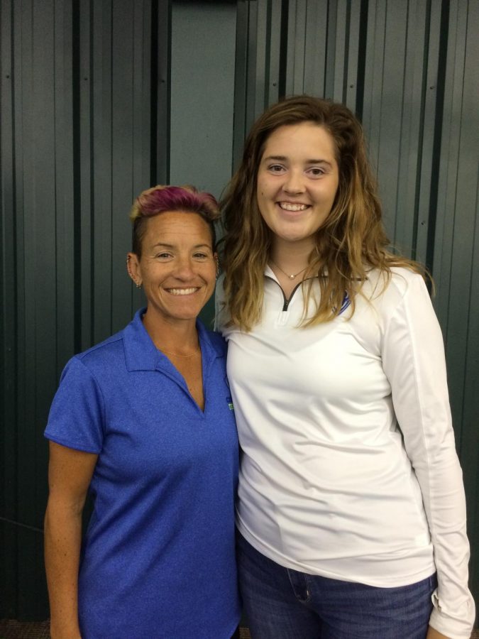 Ann Besek, Head coach of Girls tennis (left), and Erin Getzin, Assistant coach (Right)