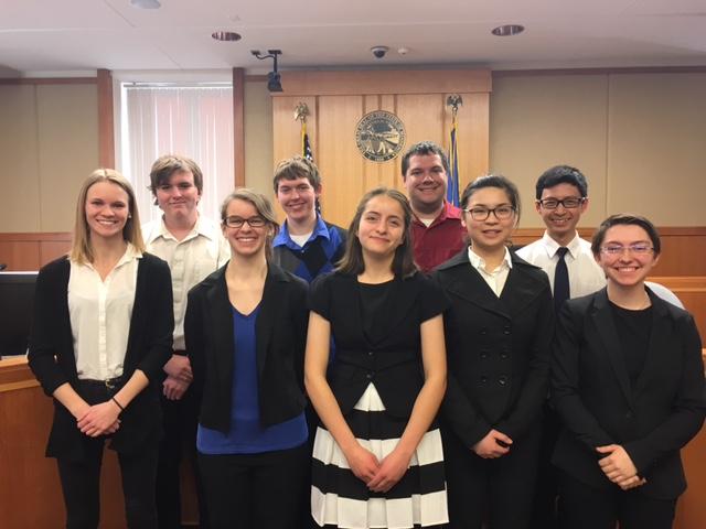Cotters original mock trial team from 2017.  This years team will be the 3rd to compete.  Competitions begin in January.