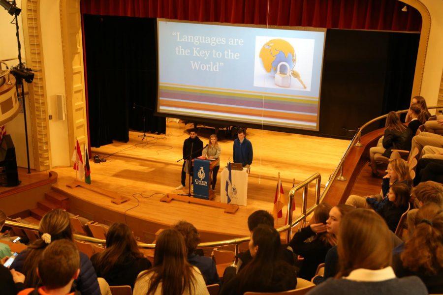 Cotter kicks off International Week with assembly