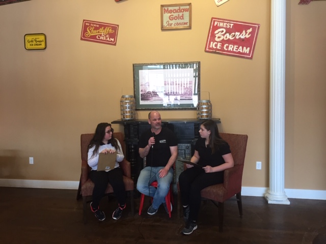 Shawnessy Andresen and Julia Staff interview Dennis McEntaffer at Nate & Allys 