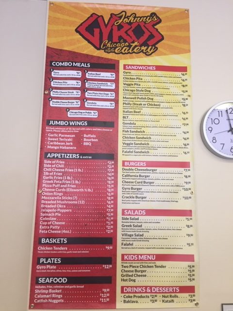 Johnny's Gyro's: new food option downtown still working out issues
