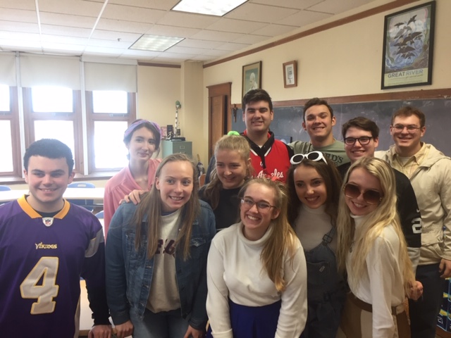 Seniors in throwback gear to kick off Catholic Schools Week 2020