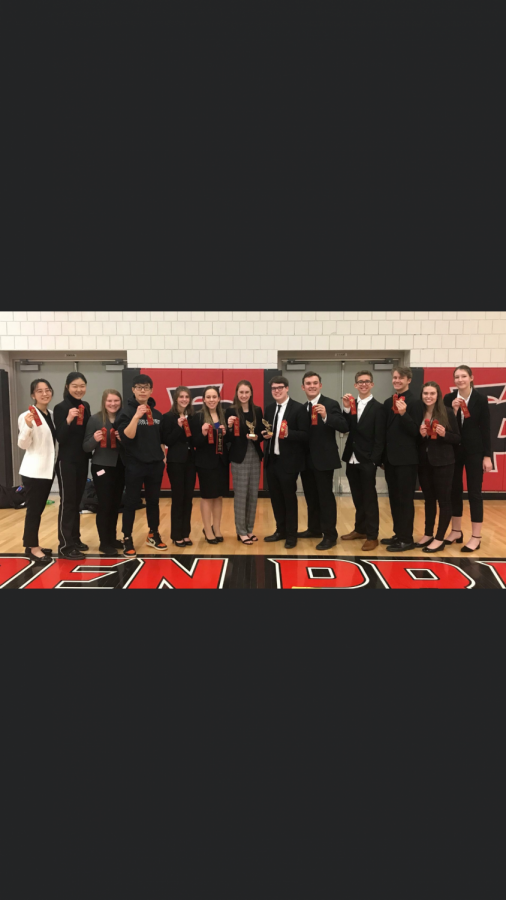 Cotter speech team members who place at the Eden Prairie High School speech meet.