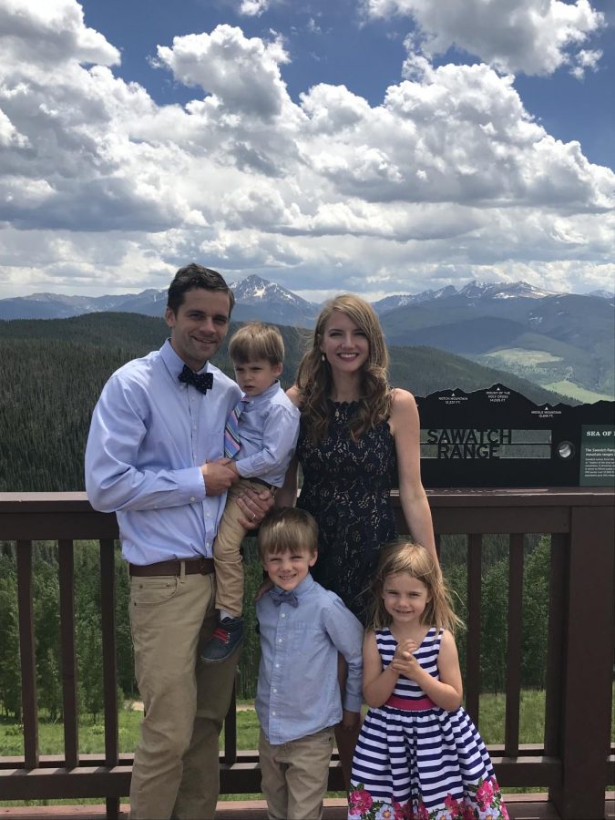 Lee and Jayci Windsperger with their children (left to right) Emmett, Beckett, and Sybil.  