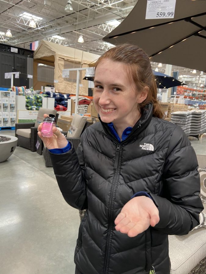 Aubrey Williams buying sanitizer before the quaranting