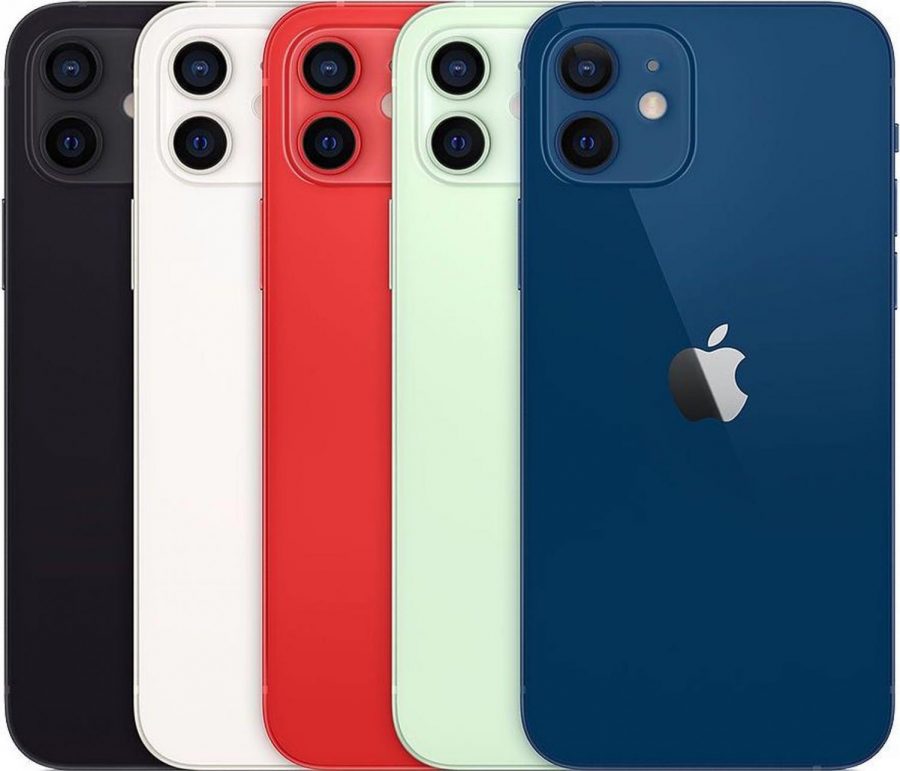 The Iphone 12 in it's five different colorways