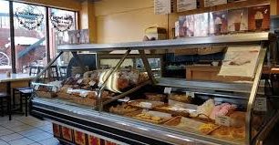 The pastry case at La Francaise bakery in Breckenridge, Colorado