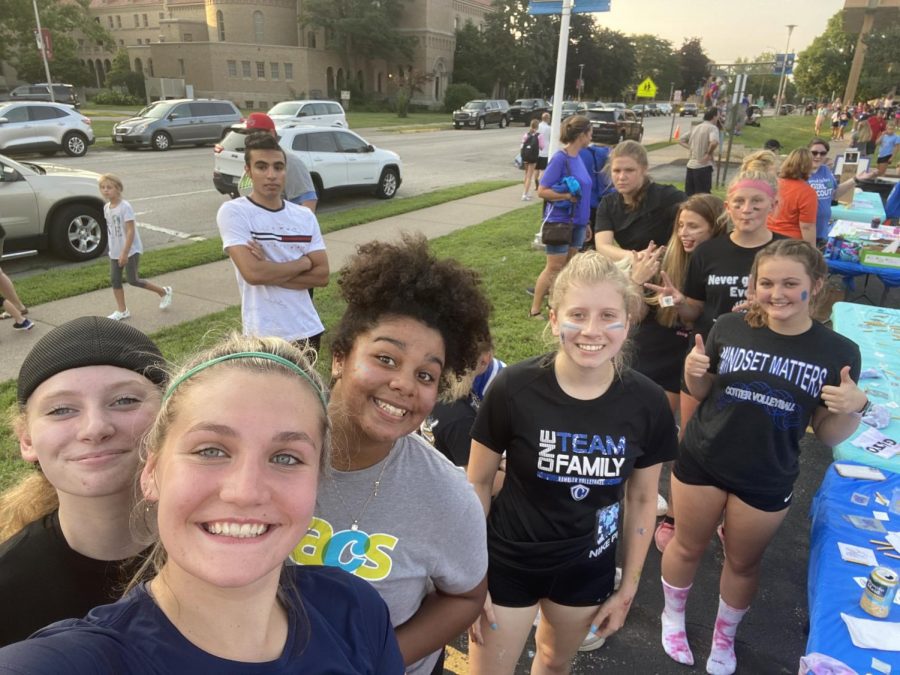 (pictured l. to r.) Rachel Millering,Olivia Blumers,Maia Deal,Lexi Danielson,Andie Teske,Camrie Macal,Piper Gerdes, Nadia Dieterman 