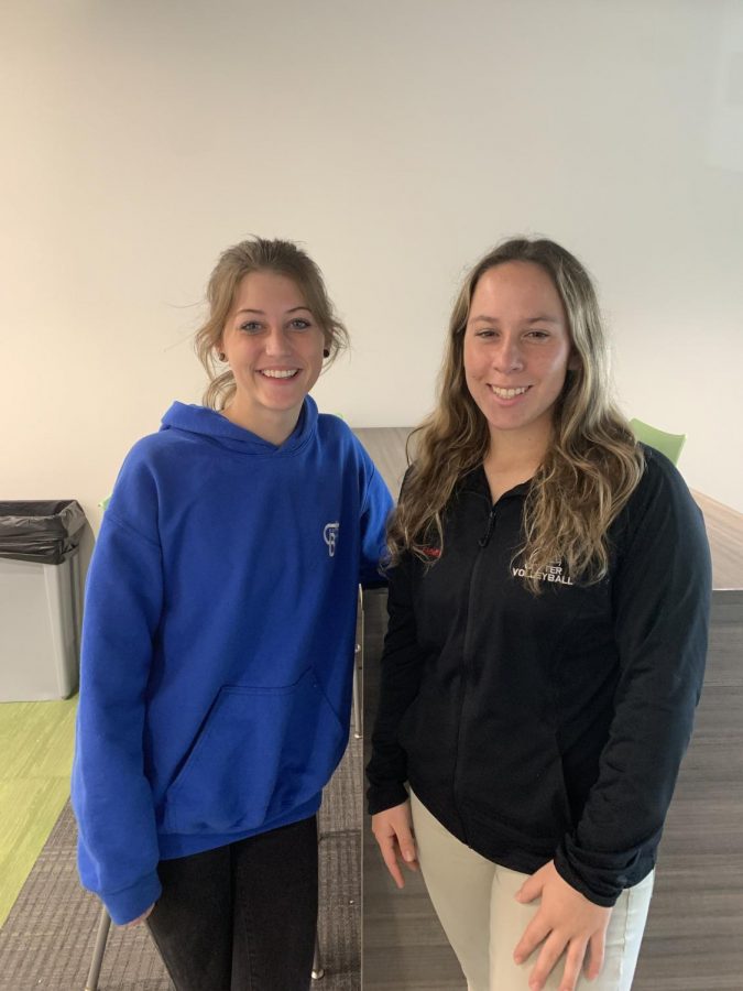 Madeline McConville and Alison French, two seniors who hung out together after the Homecoming dance