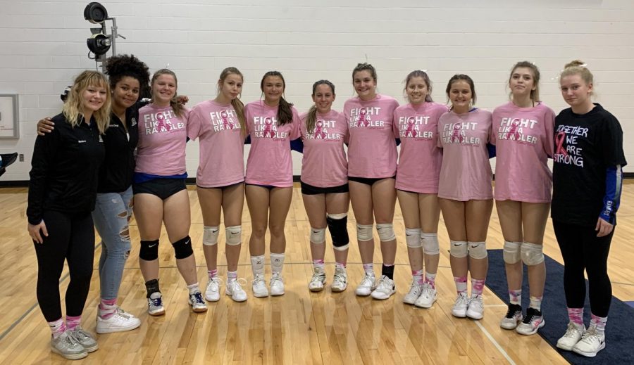 Girls pose for picture in Dig Pink Shirts.
Picture L-R, Madison R,Maia D,Nadia D,Piper G,Maddy H,Ali F, Olivia B, Lexi D,Andie T, Mina Z, Rachel M