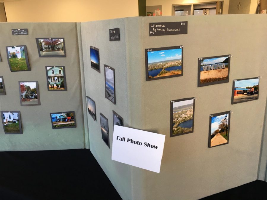 The Photography Clubs 2021 photos on display in Cotter High School.