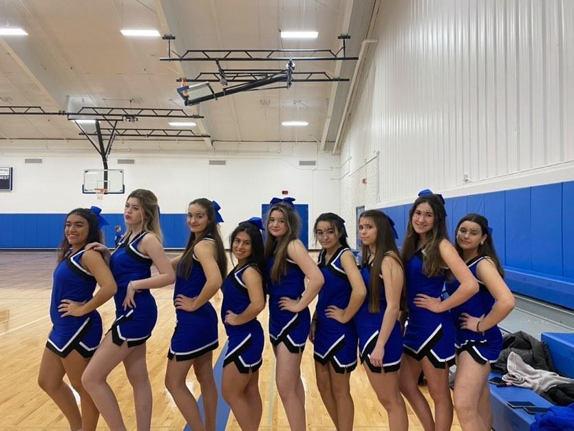 The Cheer squad performs at halftime of a recent Cotter game