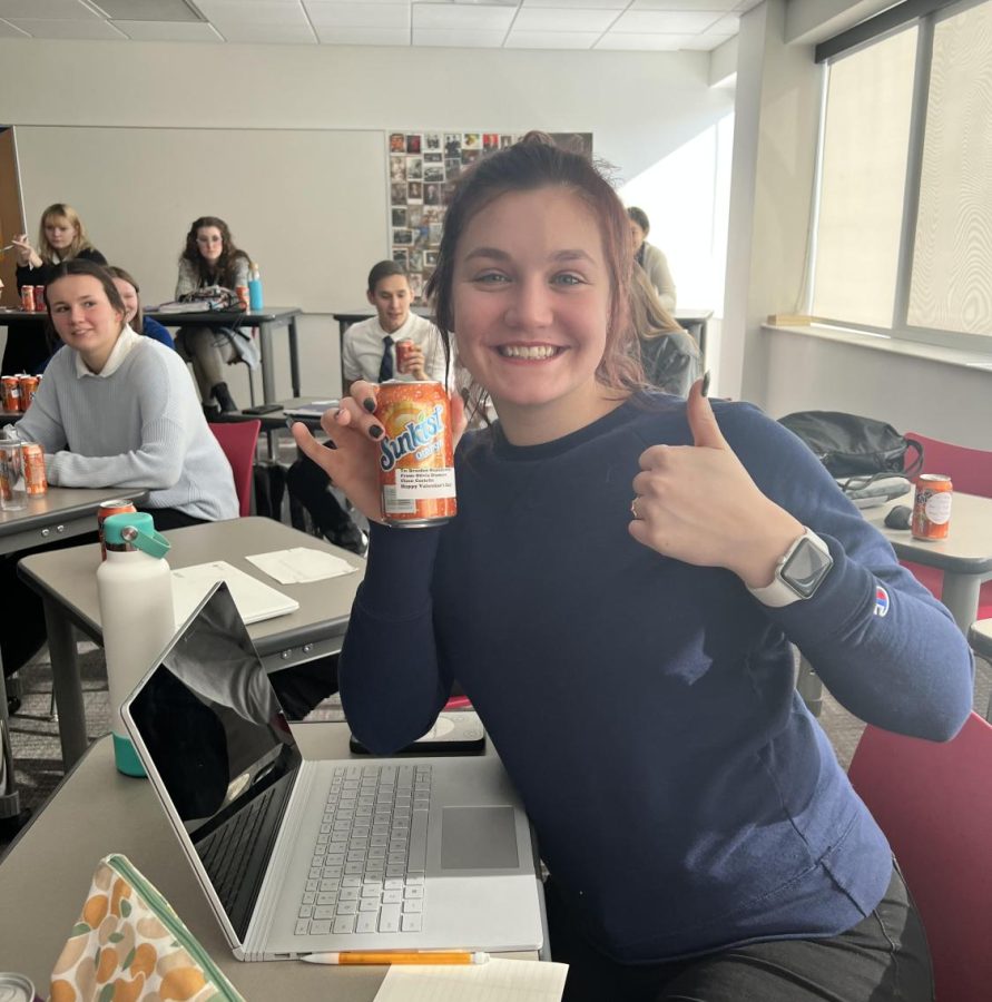Olivia Blumers enjoys a crush from her friend on Valentine's Day