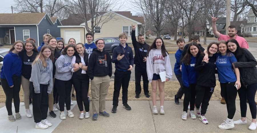 World History class takes a quick exercise break on Friday, March 18.