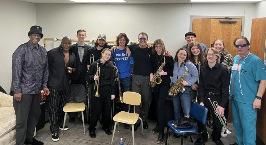 Members of Cotters Jazz band with the Minneapolis Funk All-Stars