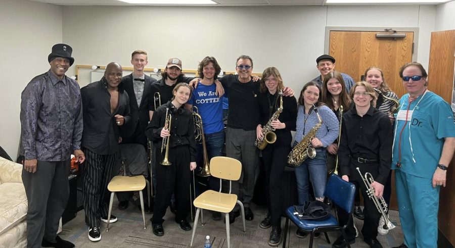 Members of Cotter's Jazz band with the Minneapolis Funk All-Stars