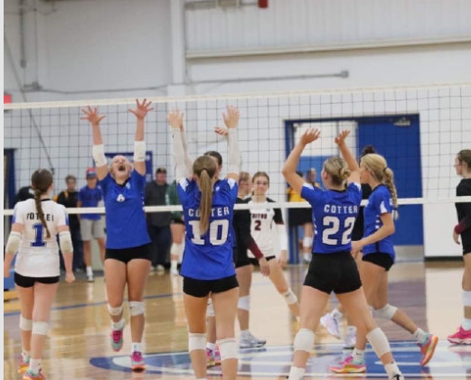 The girls volleyball team hopes to have more celebrations like this one in the 2025 season